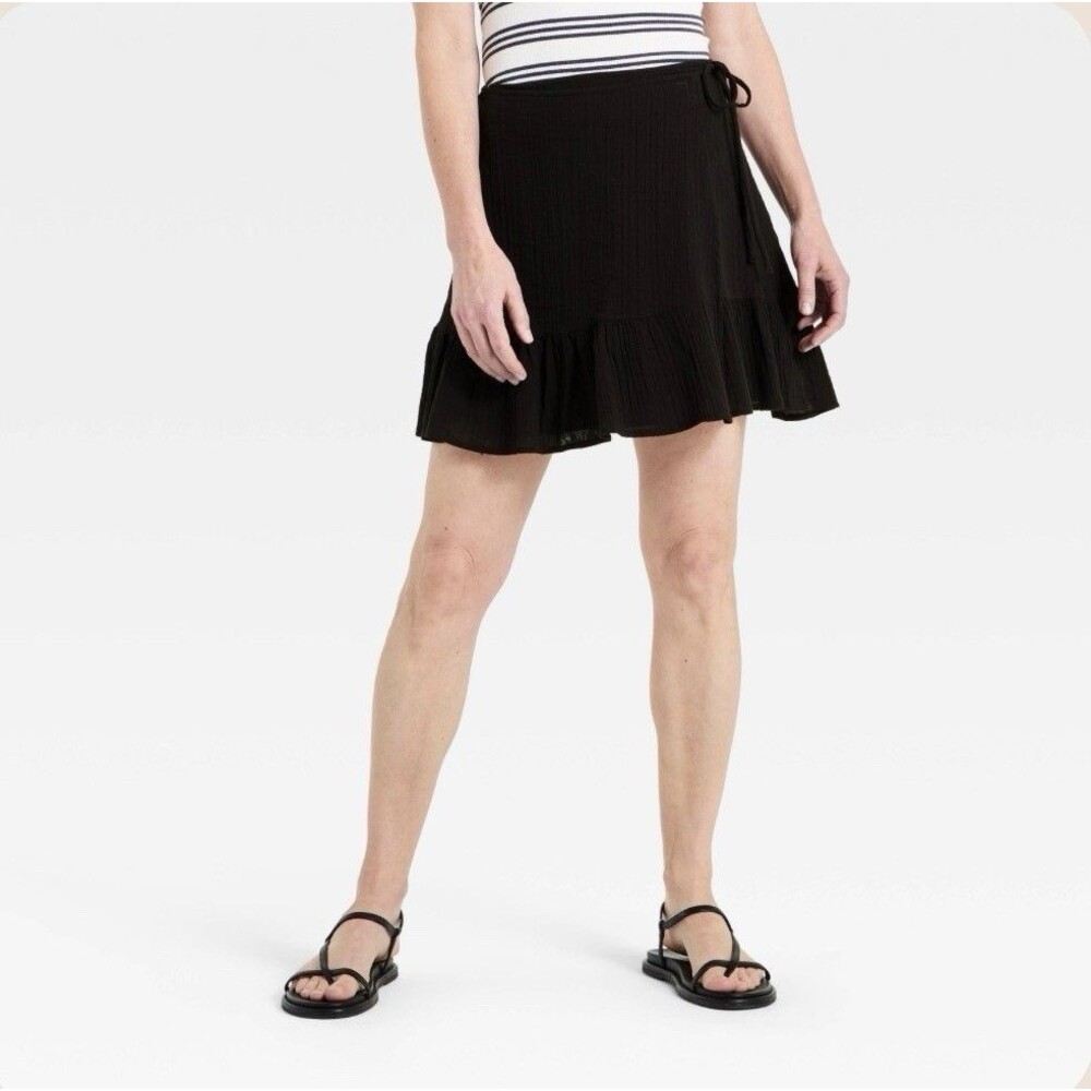Women’s Cotton Mini Skirt Black Medium Universal Threads